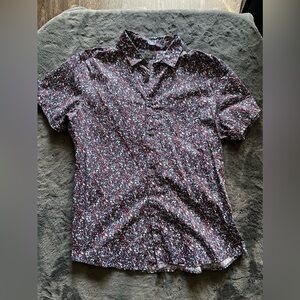 Men’s Marc Anthony Floral Button Down Collared Shirt